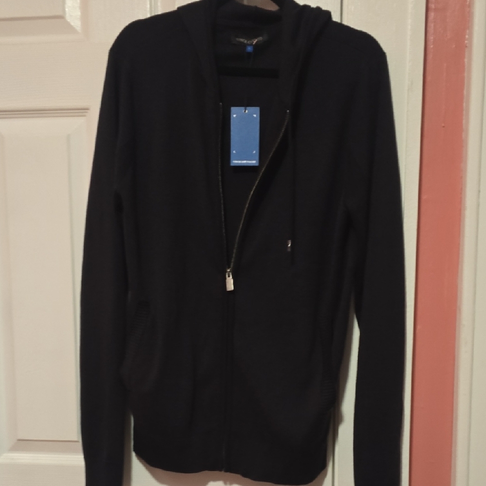 Vince Camuto Men's Hooded Zip Up Sweater